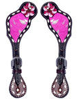 Durable Handcrafted PremiumLeather Spur Straps For Women Western Riding Show Rodeo