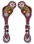 Durable Handcrafted PremiumLeather Spur Straps For Women Western Riding Show Rodeo