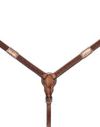 Bar H Equine Western Horse Rawhide Genuine American Leather Tack Set Brown
