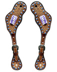 Durable Handcrafted PremiumLeather Spur Straps For Women Western Riding Show Rodeo