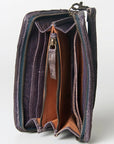 Never Mind Nmbgz109C Wallet Vintage Handmade Genuine Cowhide Leather Women Bag Western Handbag Purse