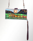 American Darling Wristlet Genuine Leather Women Bag Western Handbag Purse