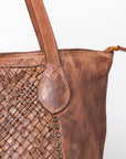 Never Mind Nmbgm103A Tote Vintage Handmade Genuine Cowhide Leather Women Bag Western Handbag Purse