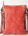 Vintage Leather Crossbody Bag For Women Handmade Genuine Cowhide With Durable Hardware