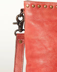 Vintage Leather Crossbody Bag For Women Handmade Genuine Cowhide With Durable Hardware