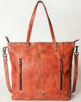 Never Mind Nmbg120C Tote Vintage Handmade Genuine Cowhide Leather Women Bag Western Handbag Purse