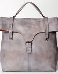 Never Mind Nmbg109B Backpack Vintage Handmade Genuine Cowhide Leather Women Bag Western Handbag Purse