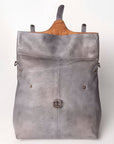Never Mind Nmbg109B Backpack Vintage Handmade Genuine Cowhide Leather Women Bag Western Handbag Purse