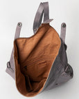 Never Mind Nmbg109B Backpack Vintage Handmade Genuine Cowhide Leather Women Bag Western Handbag Purse