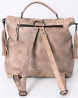 Never Mind Nmbg109C Backpack Vintage Handmade Genuine Cowhide Leather Women Bag Western Handbag Purse