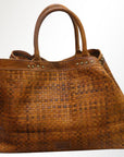 Never Mind Nmbgm108A Tote Vintage Handmade Genuine Cowhide Leather Women Bag Western Handbag Purse