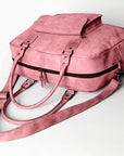 Never Mind Nmbg126C Tote Vintage Handmade Genuine Cowhide Leather Women Bag Western Handbag Purse