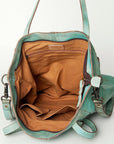 Never Mind Nmbg127A Tote Vintage Handmade Genuine Cowhide Leather Women Bag Western Handbag Purse