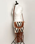 American Darling CROSS BODY I Hand Tooled Hair-on Genuine Leather women bag western handbag purse