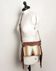 American Darling Cross Body Hand Tooled Saddle Blanket Genuine Leather Women Bag Western Handbag Purse