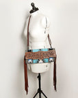American Darling Small Crossbody Hand Tooled Saddle Blanket Genuine Leather women bag western handbag purse