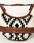 American Darling HOBO Hand Tooled Hair-on Genuine Leather women bag western handbag purse