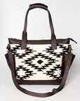 American Darling TOTE Upcycled Wool Genuine Leather women bag western handbag purse