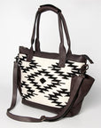 American Darling TOTE Upcycled Wool Genuine Leather women bag western handbag purse