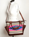 American Darling TOTE Upcycled Wool Genuine Leather women bag western handbag purse