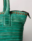 Never Mind Nmbgm104C Tote Vintage Handmade Genuine Cowhide Leather Women Bag Western Handbag Purse