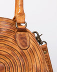 Never Mind Nmbgm112C Tote Vintage Handmade Genuine Cowhide Leather Women Bag Western Handbag Purse