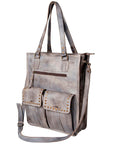 Never Mind Nmbg111B Tote Vintage Handmade Genuine Cowhide Leather Women Bag Western Handbag Purse