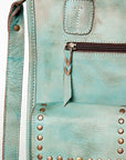 Never Mind Nmbg111C Tote Vintage Handmade Genuine Cowhide Leather Women Bag Western Handbag Purse