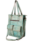 Never Mind Nmbg111C Tote Vintage Handmade Genuine Cowhide Leather Women Bag Western Handbag Purse