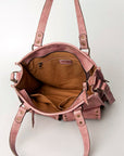 Never Mind Nmbg111D Tote Vintage Handmade Genuine Cowhide Leather Women Bag Western Handbag Purse