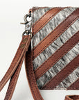 American Darling Organiser Bag Handcrafted from Crocodile Embossed Genuine Leather with YKK Zipper and Detachable Strap