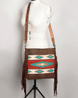 American Darling Large Crossbody Saddle Blanket Genuine Leather Western Women Bag Handbag Purse | Western Crossbody Bag | Travel Crossbody Bags | College Crossbody Bag | Casual Crossbody Bag