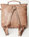 Never Mind Nmbg134D Backpack Vintage Handmade Genuine Cowhide Leather Women Bag Western Handbag Purse