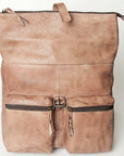 Never Mind Nmbg134D Backpack Vintage Handmade Genuine Cowhide Leather Women Bag Western Handbag Purse