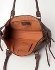 Vintage Handmade Genuine Cowhide Leather Tote Bag for Women