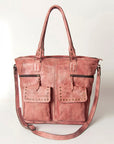 Never Mind Nmbg124A Tote Vintage Handmade Genuine Cowhide Leather Women Bag Western Handbag Purse