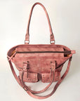 Never Mind Nmbg124A Tote Vintage Handmade Genuine Cowhide Leather Women Bag Western Handbag Purse