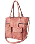Never Mind Nmbg124A Tote Vintage Handmade Genuine Cowhide Leather Women Bag Western Handbag Purse