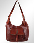 Spaghetti Western Swc125Cg Tote Vintage Handmade Drum Dyed Genuine European Cowhide Leather Women Bag Western Handbag Purse