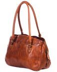 Spaghetti Western Swc131Cg Tote Vintage Handmade Drum Dyed Genuine European Cowhide Leather Women Bag Western Handbag Purse