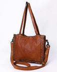 Spaghetti Western Swc133Tan Tote Vintage Handmade Drum Dyed Genuine European Cowhide Leather Women Bag Western Handbag Purse