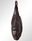 Spaghetti Western Swc141Brn Hobo Vintage Handmade Drum Dyed Genuine European Cowhide Leather Women Bag Western Handbag Purse