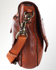 Spaghetti Western Swc155Tan Envelope Vintage Handmade Drum Dyed Genuine European Cowhide Leather Women Bag Western Handbag Purse