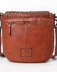 Spaghetti Western Swc160Cg Cross Body I Vintage Handmade Drum Dyed Genuine European Cowhide Leather Women Bag Western Handbag Purse