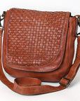 Spaghetti Western Swc160Cg Cross Body I Vintage Handmade Drum Dyed Genuine European Cowhide Leather Women Bag Western Handbag Purse