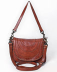 Spaghetti Western Swc174Cg Cross Body I Vintage Handmade Drum Dyed Genuine European Cowhide Leather Women Bag Western Handbag Purse