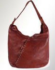 Spaghetti Western Swc176Cg Hobo Vintage Handmade Drum Dyed Genuine European Cowhide Leather Women Bag Western Handbag Purse