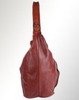 Spaghetti Western Swc176Cg Hobo Vintage Handmade Drum Dyed Genuine European Cowhide Leather Women Bag Western Handbag Purse