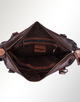 Spaghetti Western Swc182Brn Tote Vintage Handmade Drum Dyed Genuine European Cowhide Leather Women Bag Western Handbag Purse