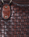 Spaghetti Western Swc182Brn Tote Vintage Handmade Drum Dyed Genuine European Cowhide Leather Women Bag Western Handbag Purse